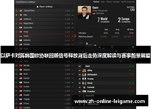 以萨卡对阵韩国欧协联回暖信号释放背后走势深度解读与赛事前景展望